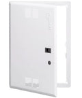 28 Inch Vented Premium Hinged Structured Media Door In White For Enclosures, Designed For Easy Mounting, Sheetrock Depth Marks