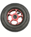 160mm Off Road Electric Skateboard Wheel with red aluminum alloy hub and pneumatic tire for stable cushioned rides on any terrain