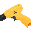 Rugged Cordless Drill Driver Set With A Hassle Free 3 8 Inch Keyless Chuck and Serious Torque, yellow lightweight design.