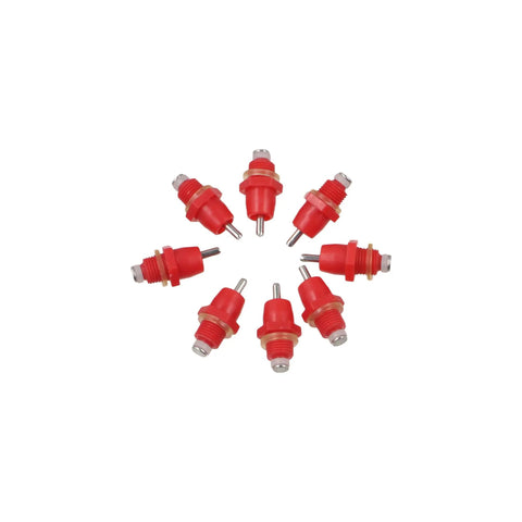 Twenty Pack No Fuss Automatic Chicken Water Nipple Drinkers featuring leak proof stainless steel tips arranged in a circle.