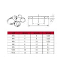 All In One 350 Piece Crinkle Wave Washer Set In 304 Stainless Steel M3 M4 M5 M6 M8 M10 M12 Includes Flat Washers Lock Washers And Gaskets For Cars Auto Gear Machinery And DIY Projects, M3-M12 size chart