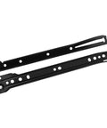 Top Shelf Black Cold Rolled Steel Bottom Mount Drawer Slides 4 Pack Featuring Hella Smooth Gliding Action For Vanity Furniture Rails, detailed view of sliding mechanisms.