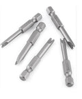 Heavy Duty 5 Piece U Shape Screwdriver Bit Set Loaded With 1/4 Inch Hex Shank magnetized S2 steel bits for U4 U5 U6 U7 U8 screws.