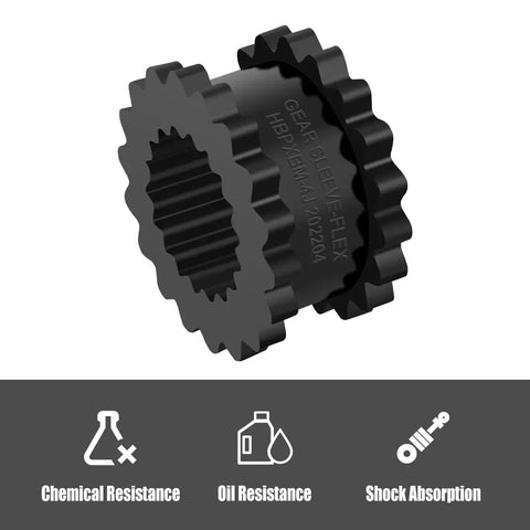 4J Coupling Insert EPDM Rubber Spider 4JE Compatible Solid Design For Jaw Couplings 1-1/2 In Width black jaw coupling insert