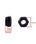 Solid Grip 30 Pack M8 Nylon Insert Lock Nuts, black zinc plated steel, 12.73-13mm size for durable metal builds.