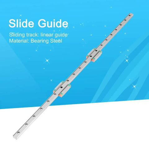 Rock Solid 400mm LML9B Linear Rail Featuring A Slick 9mm Miniature Guide Track Plus Two Built Tough Carriage Blocks For Seamless Machine Builds And Zero Play Operation