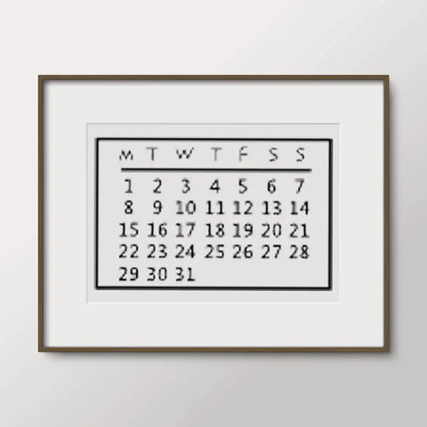 Top Shelf Date And Week Number Clear Stamps Silicone Rubber Cling Set For Scrapbooking Journaling with calendar layout.