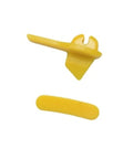 Nylon Tire Changer Inserts Kit for Duck Head Mount Demount Tools, shown are yellow nylon front upper and rear lower inserts