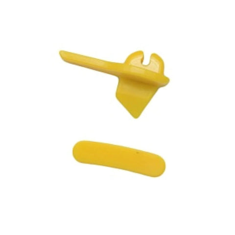 Nylon Tire Changer Inserts Kit for Duck Head Mount Demount Tools, shown are yellow nylon front upper and rear lower inserts