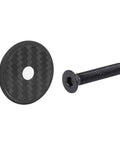 Fresh Carbon Fiber Bike Stem Headset Top Cap Hardware Kit With Hex Bolts, includes black cap and screw details.