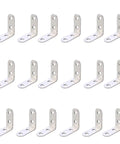 L Shaped Corner Brackets Set 18 Pieces Stainless Steel Right Angle Shelf Braces For Furniture And Home Improvement Projects
