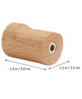 No Fuss Solid Wood Wall Hooks Holds Bags Hats And Coats Game Changer In Home Organization Multi Purpose Coat Rack end view showing hex screw attachment.