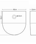 Top Shelf Stainless Steel Gold Vessel Sink, Semi Circular Above Counter Basin With Push Type Drain, sleek dimensions 40x40x12cm.