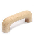 Unfinished Beech Wood Drawer Knob Set Of 10 With 2-1/2 Inch Center To Center Spacing, 64 Mm Hole Distance, 4 Mm Hole Diameter, size 80 x 16 x 31 mm.