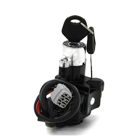 Sick Motorcycle Ignition Key Switch Lock Cylinder Replacement Kit Fits Bandit 2005 2012 Reliable Starter Built Tough Durable Construction Engine Start Control Stable Electrical Connection Easy Install Upgrade To Make Your Ride Badass Secure black ignition switch with key and wiring connector