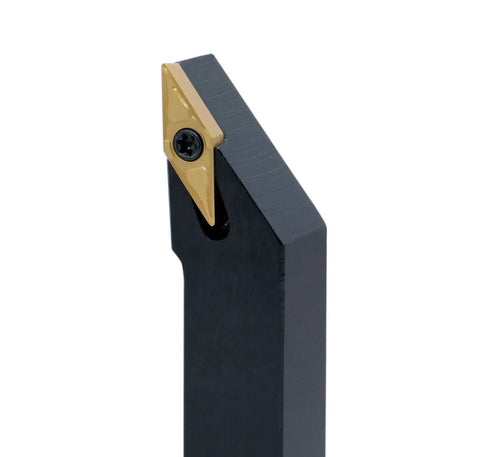 Right Hand SVJB R08 2A Turning Tool Holder With Half Inch Shank And Four Inch Overall Length, Indexable Design For VBMT22 Carbide Inserts, Negative 3 Degree Side Cutting, Rigid, Fast Edge Renewal For Better Uptime