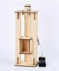 Hands-On DIY Electric Elevator Lift Kit For Kids Science And STEM Learning, Wooden Model For Self Assembly, Fun Educational Engineering Toy That Teaches Lifting, Pulley Systems, And Creative Problem Solving, wooden elevator kit with remote