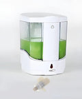 Slick Replacement Soap Pump Heads For Liquid Soap And Lotion Dispensers Featuring No Sweat Install And Steady Delivery For Bathroom Bottles And Home Essentials with green liquid and removable pump.