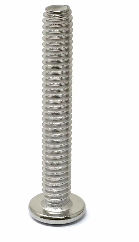 Close-up of a Heavy Duty 25 Pack 1/4-20 X 1-3/4 Inch Stainless Steel 304 Hex Socket Flat Head Cap Screw.
