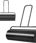 Beefed Up Workhorse Lawn Roller 13x24 Inch Water Or Sand Filled Push And Tow Behind Grass Roller with ergonomic U handle, black.