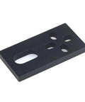 Four Pack Micro Limit Switch Plate 6063 T5 Aluminum For 3D Printer Hardware Components Groove Frame CNC Machines Durable Mounts With Four M3 Slotted Holes And Elongated M5 Hole For Easy Positioning, black plate