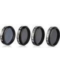 Set of four Dope 1.25 Inch Moon Filter Kit With ND4 ND8 ND16 ND1000 For Telescopes in a line, used to cut moon glare.