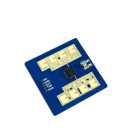 24 GHz Millimeter Wave Radar Sensor Module With Digital Output For Distance Measurement And Ranging, compact blue PCB with chip