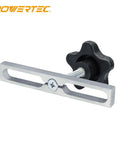 Miter Slot Hardware Kit With Aluminum Slot Bars Two Brass Black Star Knobs And Five Sixteenth Inch Screws And Washers
