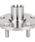 One Piece Front Wheel Hub Bearing Replacement Fits Hyundai Sonata Tucson XG350 Kia Magentis Optima Rondo Sportage With 2.0L 2.4L 2.7L 3.3L 3.5L Engines Easy Install No Fuss Durable Replacement showing metal construction and bolt pattern