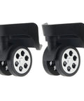 Upgrade Your Beaten Up Luggage With These Premium Replacement Wheels And Universal Swivel Casters For Suitcases, pair of black 360 swivel wheels.
