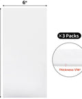 3 Pack White PTFE Teflon Sheets 12 x 6 Inches, One Sixteenth Inch Thick, Heat Resistant Nonstick Reusable Craft Boards, Dimensions Shown