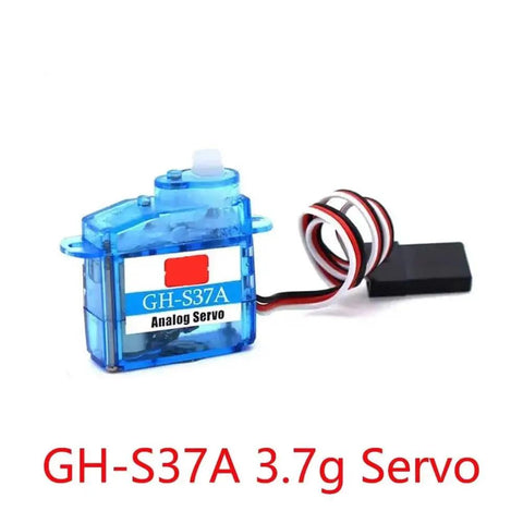 Hella Precise 3.7g Digital Servo Motor 10 Pack Heavy Duty High Torque Miniature Steering Gear For Rc Cars Helicopters Boats Dope Rig Setup With Badass Reliable Drive, blue GH-S37A servo with wires.