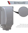 Tough As Nails One Gang Weatherproof In Use Outlet Cover With Fo Sho Quick Fit Keyhole Mount For Exterior Walls Extra Duty Rated Gray Housing