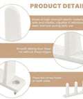 Product details of 4 Pack Universal Closet Door Floor Guide Kit For One Three Eighths Inch Thick Doors ABS Sliding Door Bottom Guide White