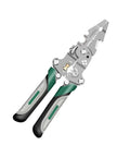 Get The Done Fast With This 16 In 1 Needle Nose Wire Stripper And Cutter featuring ergonomic rubber handles for comfort.