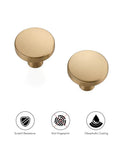 Solid Round Kitchen Cabinet Knobs 30 Pack Single Hole Pulls In Champagne Bronze Oil Rubbed Finish For Cabinets And Drawers