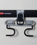 FastTrack Wall Double S Hook 2 Handle Garage Tool Organizer Rack, easy install soft grip, hanging on wall rail for tools