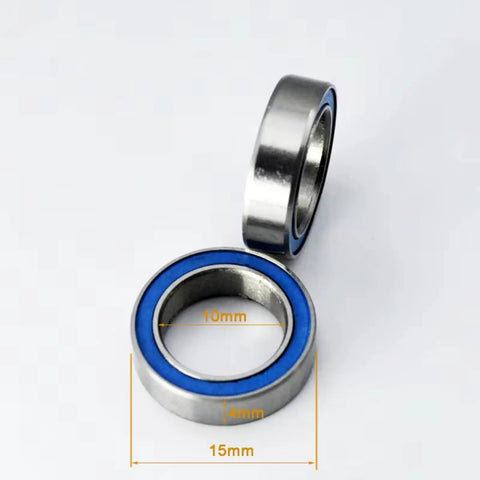 Steel Sealed Bearing 6700 2RS 10x15x4mm For 1/10 RC Cars Upgrade Part High Precision Metal Bearing Improves Transmission Efficiency And Power Transfer Durable Replacement Accessory For RC Car Enthusiasts. shown with 10x15x4mm size