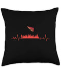Cool Hang Gliding Throw Pillow With Funny Hang Glider Art For Men And Women Double Sided Print Home Decor Gift Idea