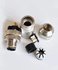 M12 5 Pin Male Connector B Coding Circular Field Wireable IP67 Waterproof Shielded Metal Shell hardware components