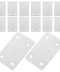 Flat Corner Brackets For Furniture, 30 Pcs Stainless Steel Mending Plates, Silver, with visible hole spacing for DIY projects.