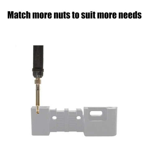 Brass Heat Insert Nut Set For Soldering And 3D Printing, Pro Grade Brass Threaded Nut Insertion Tool For 2 To 8 Mm Tips shown in use