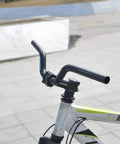 Aluminum 25.4mm Handlebar Riser 80mm Rise, 520mm Long For Fixed Gear And Road Bikes, Black Finish Installed on Bicycle