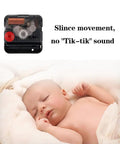 Ultra Silent Clock Movement Mechanism With Long And Short Shafts, Includes Six Pairs Of Hands, DIY Clock Repair Parts shown with sleeping baby