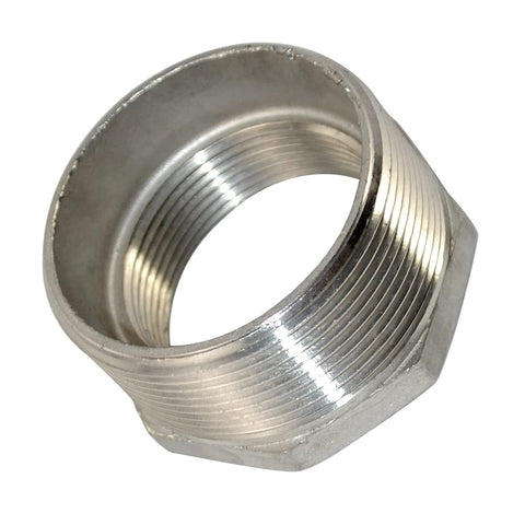 Male To Female NPT Thread Reducer Adapter Bushing For Pipe Fittings Stainless Steel 304 Heavy Duty High Pressure Up To 150 Psi Two Inch By One And One Half Inch Connector
