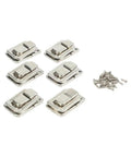 6 Pack Nickel Toggle Latch For Suitcase And Trunk Luggage Box Lock Clasp With Screws 38x25mm Iron Case Hardware Displayed