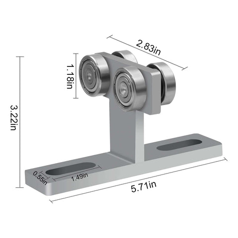 Upgraded 304 Stainless Steel Electric Hoist Trolley Roller For 1-5/8 Inch Wide Unistrut Channel with 4 Wheel Assembly