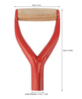Y Shaped Shovel Handle Replacement With Plastic And Wooden Grips For Garden Digging And Raking Snow Removal Easy To Install
