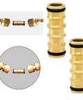 2 Pack Garden Hose Quick Connect Couplers Brass Bidirectional Extension Fittings Male To Male Disconnects For Easy Watering Setup Perfect For Hose Reels Irrigation Lawn Care And Plant Care
