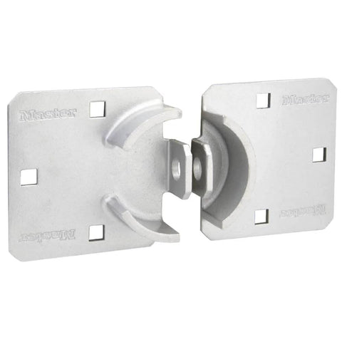 Heavy Duty Chrome Hasp Lock With Hidden Shackle, Solid Steel Security Lock for Trucks Trailers and Vans, 9 Inch Wide Hasp